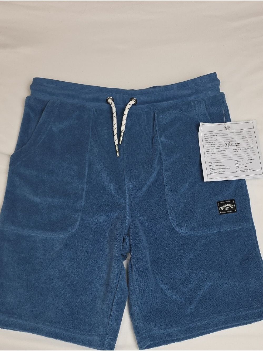 Billabong Sample Blue Terry Drawstring Shorts - Kids M